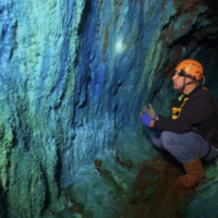 Tim Green in the Blue Mine for Channel 5