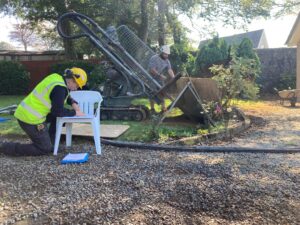 Dylan Ward working at Pentalek Road Camborne
