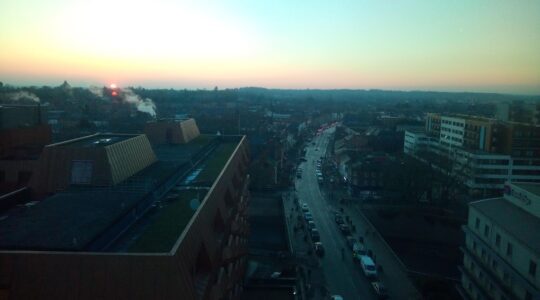 the view from the Claire training room