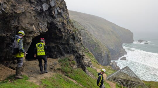Cornwall Mining Consultants team at capped Droskyn Mine