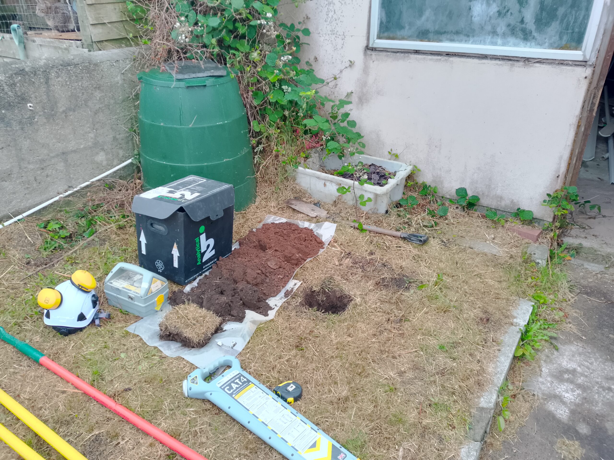 Land contamination Cornwall Phase II - During digging and sampling